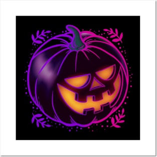 Cyber Retro Pumpkin Posters and Art